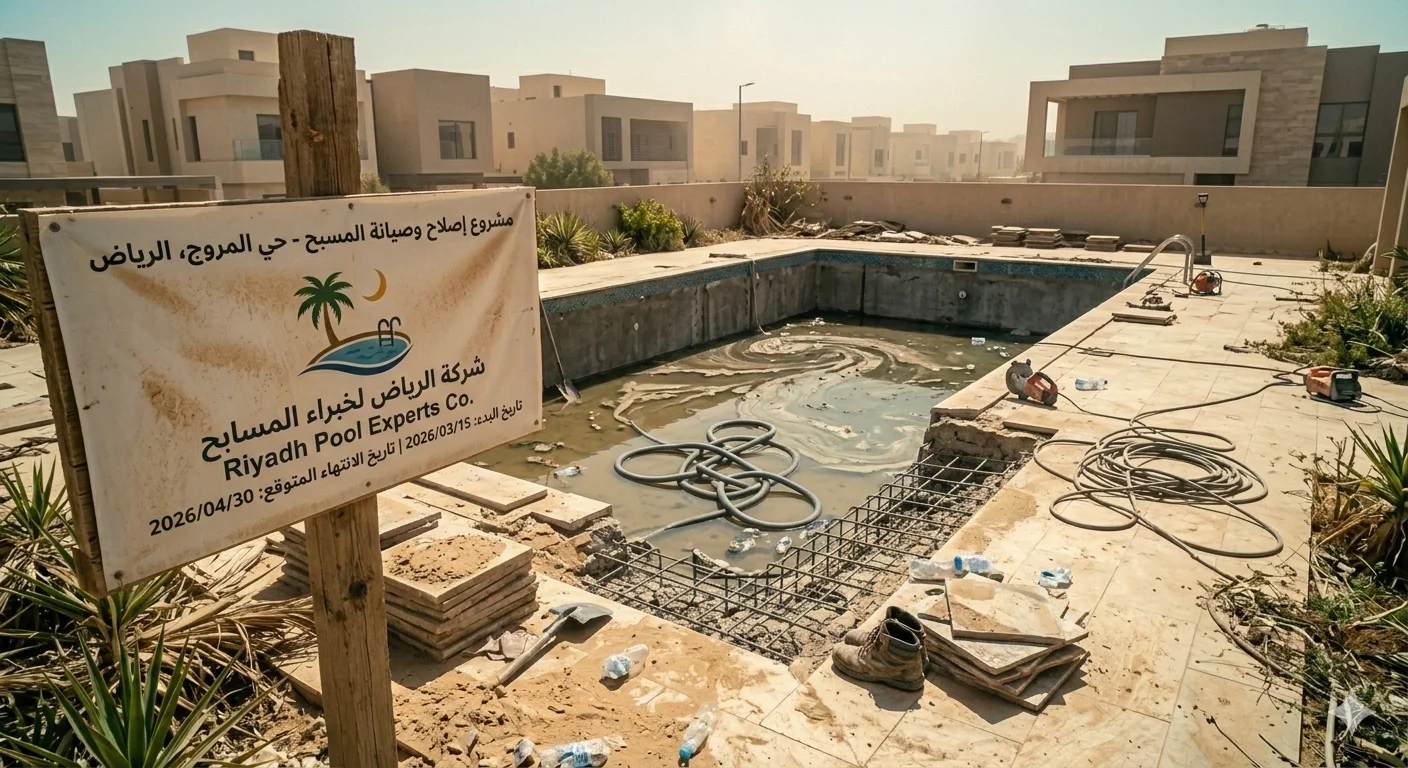 المسبح قبل العاصفة الرملية