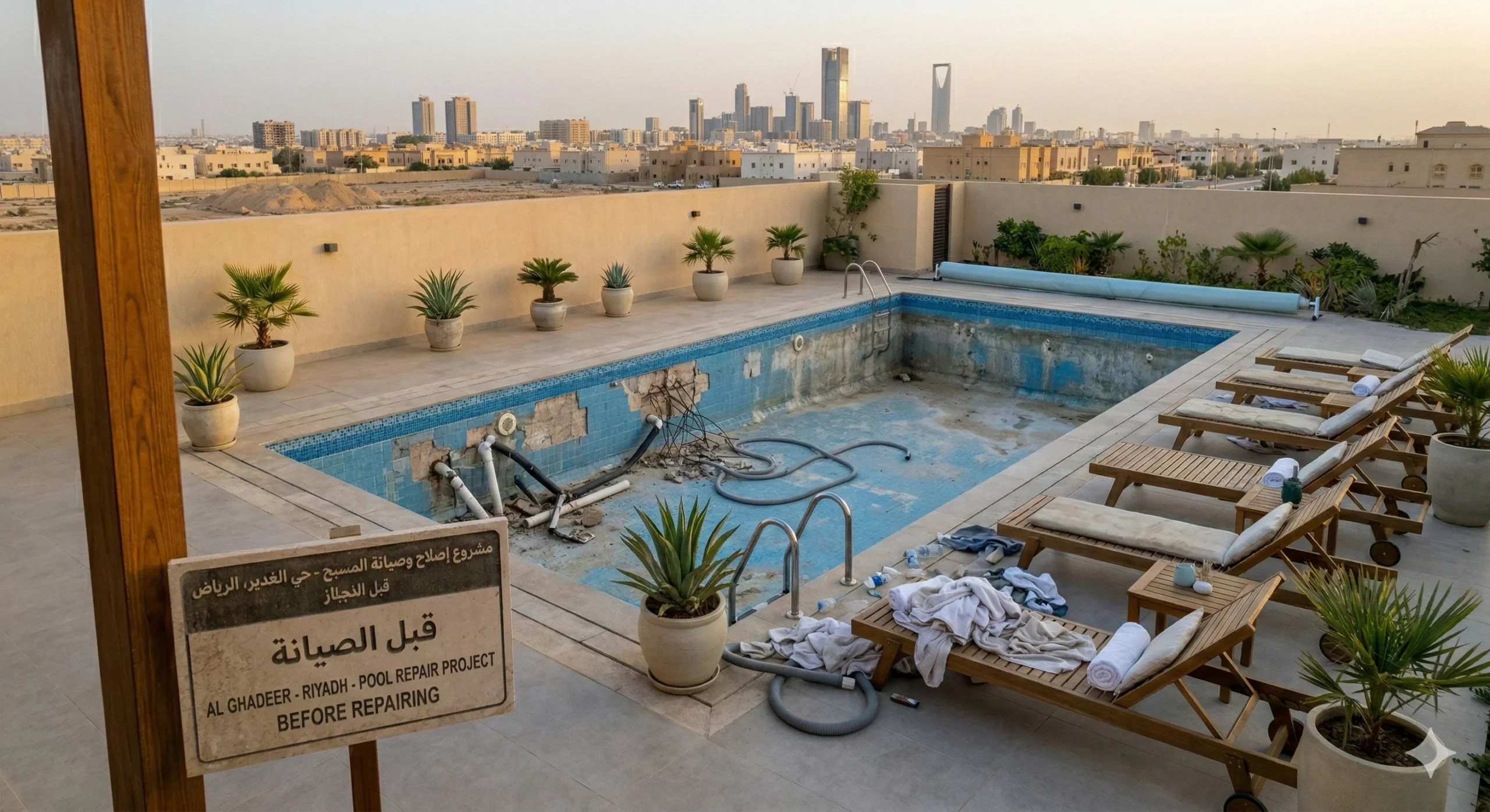 المسبح قبل العاصفة الرملية