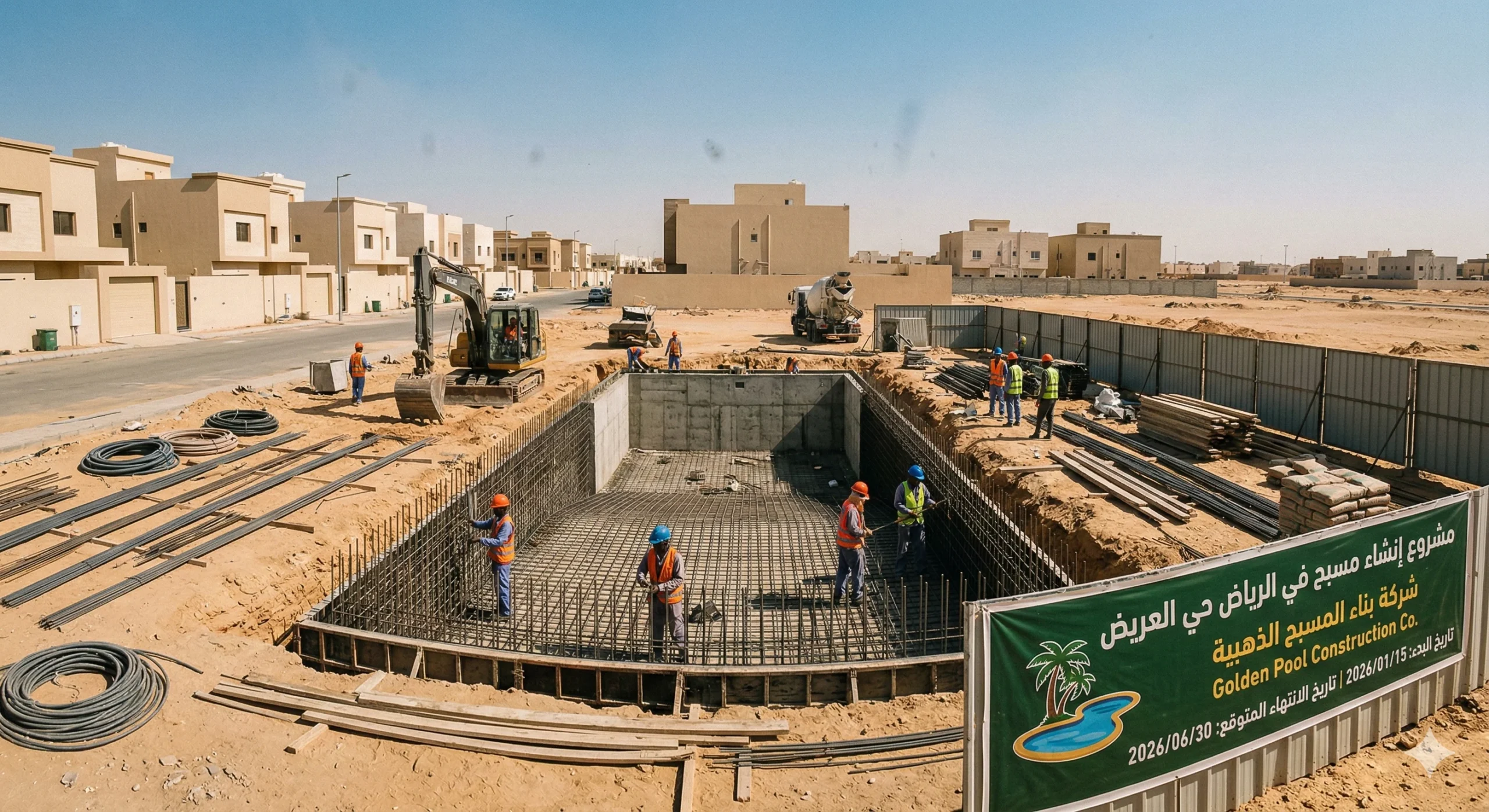 المسبح قبل العاصفة الرملية