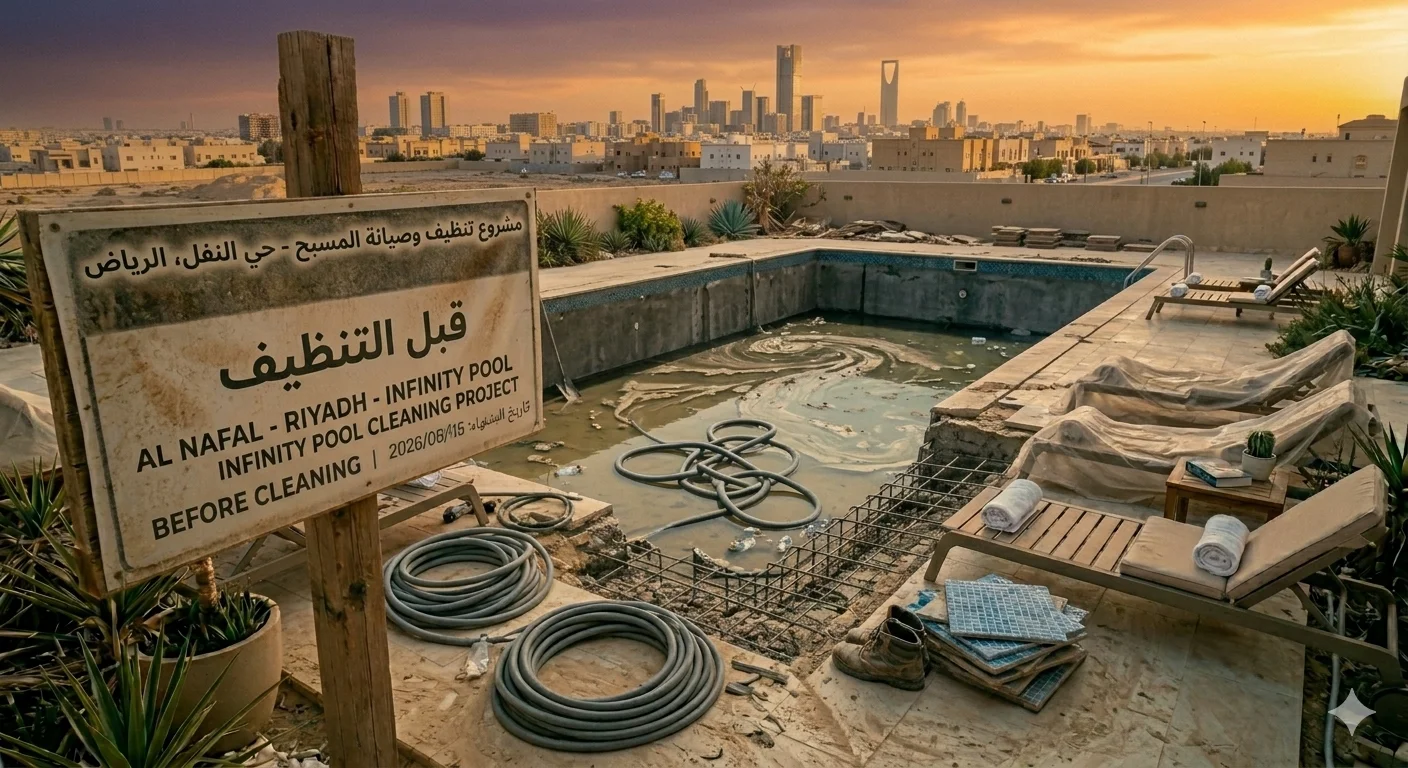 المسبح قبل العاصفة الرملية