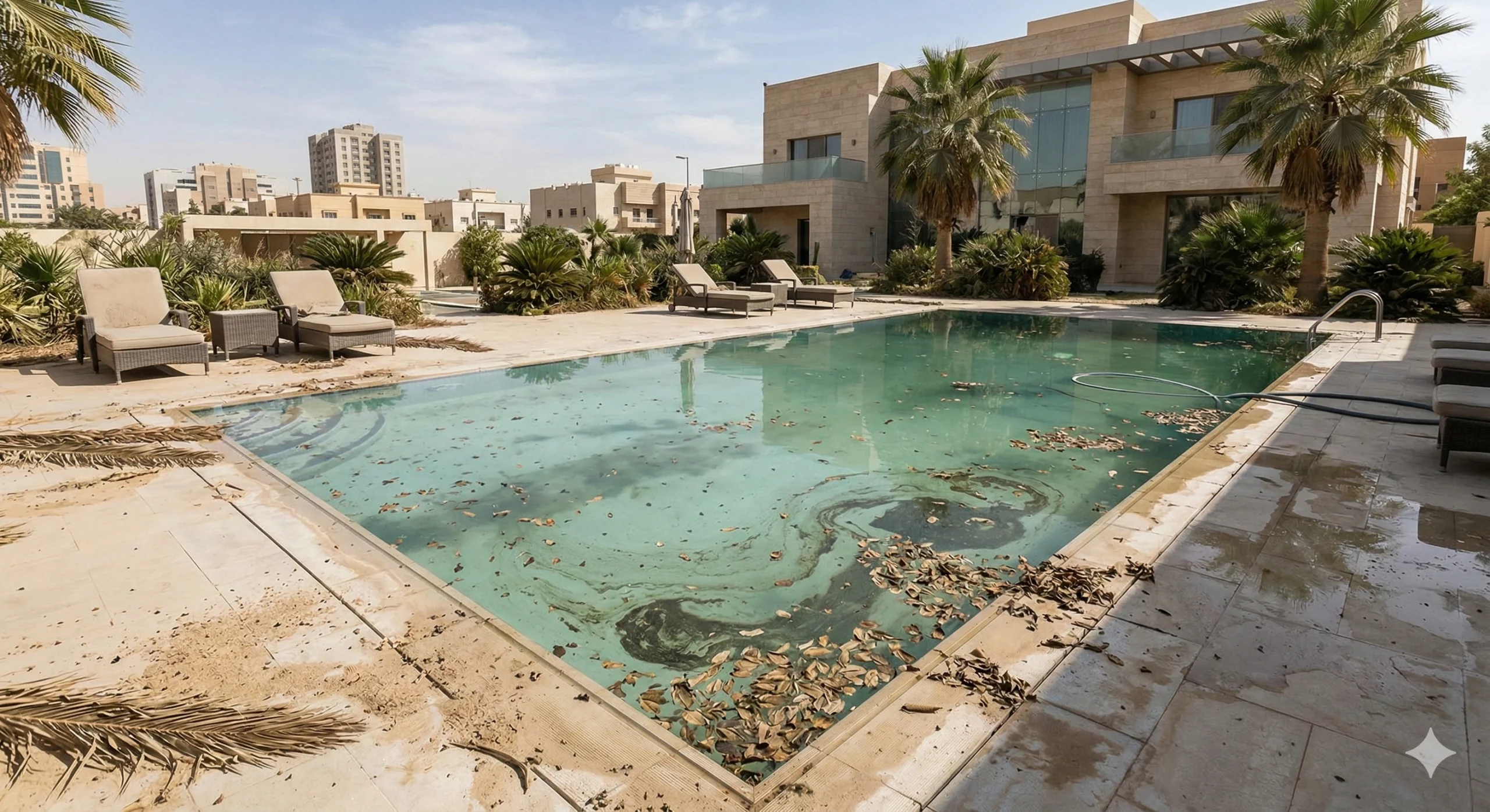 المسبح قبل العاصفة الرملية