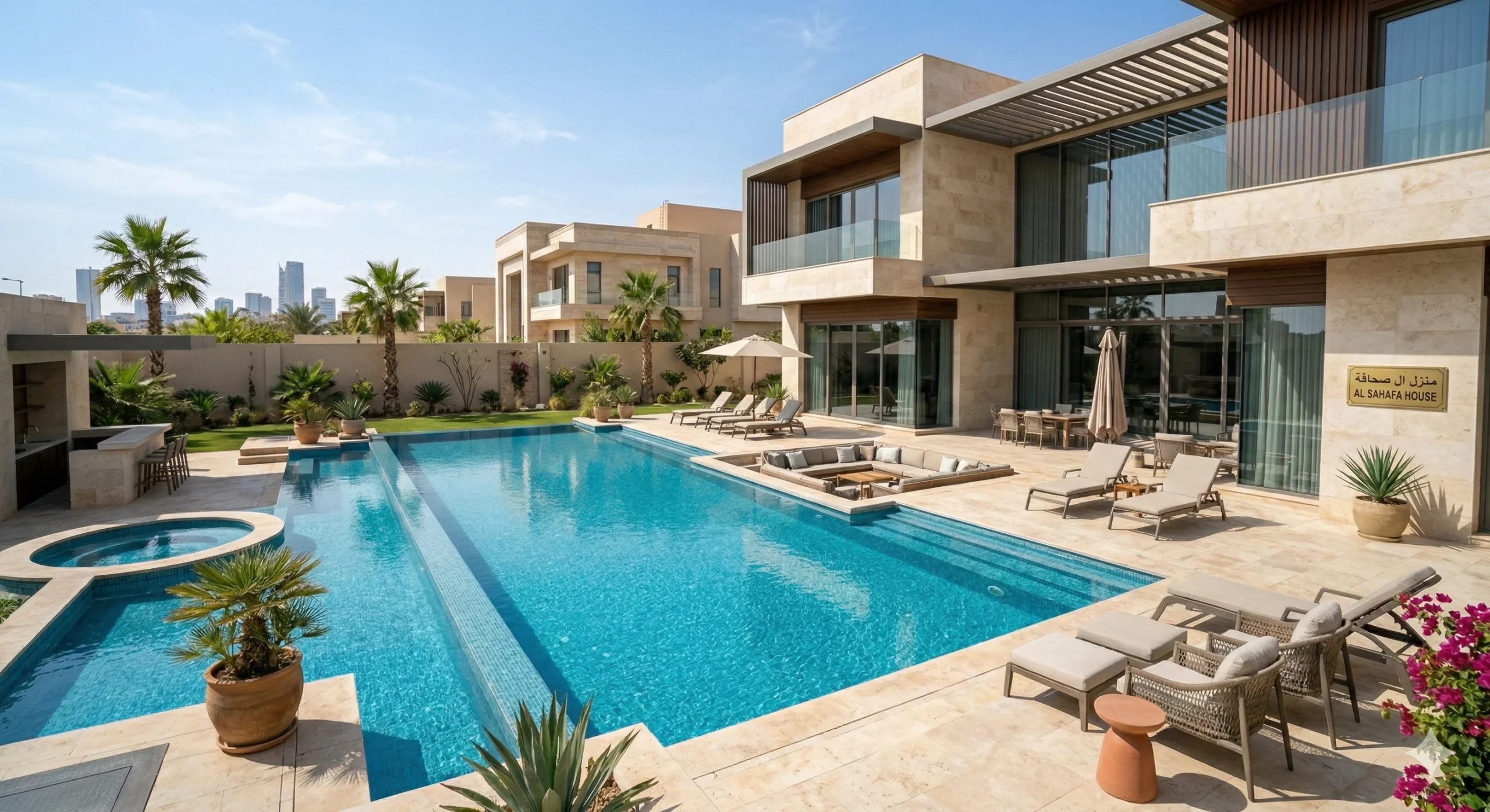 المسبح بعد التنظيف