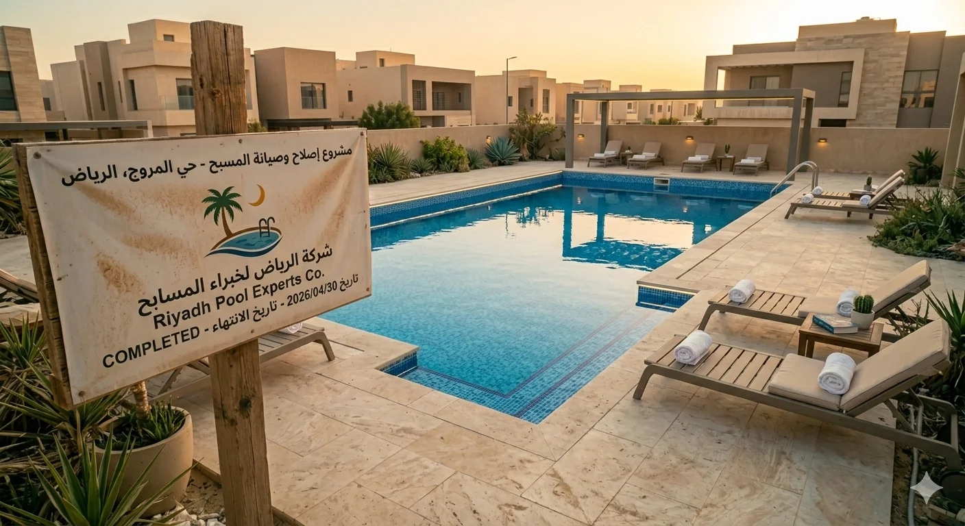 المسبح بعد التنظيف