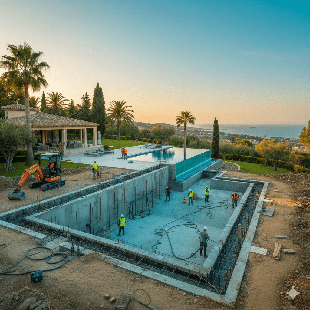 تكلفة بناء مسبح