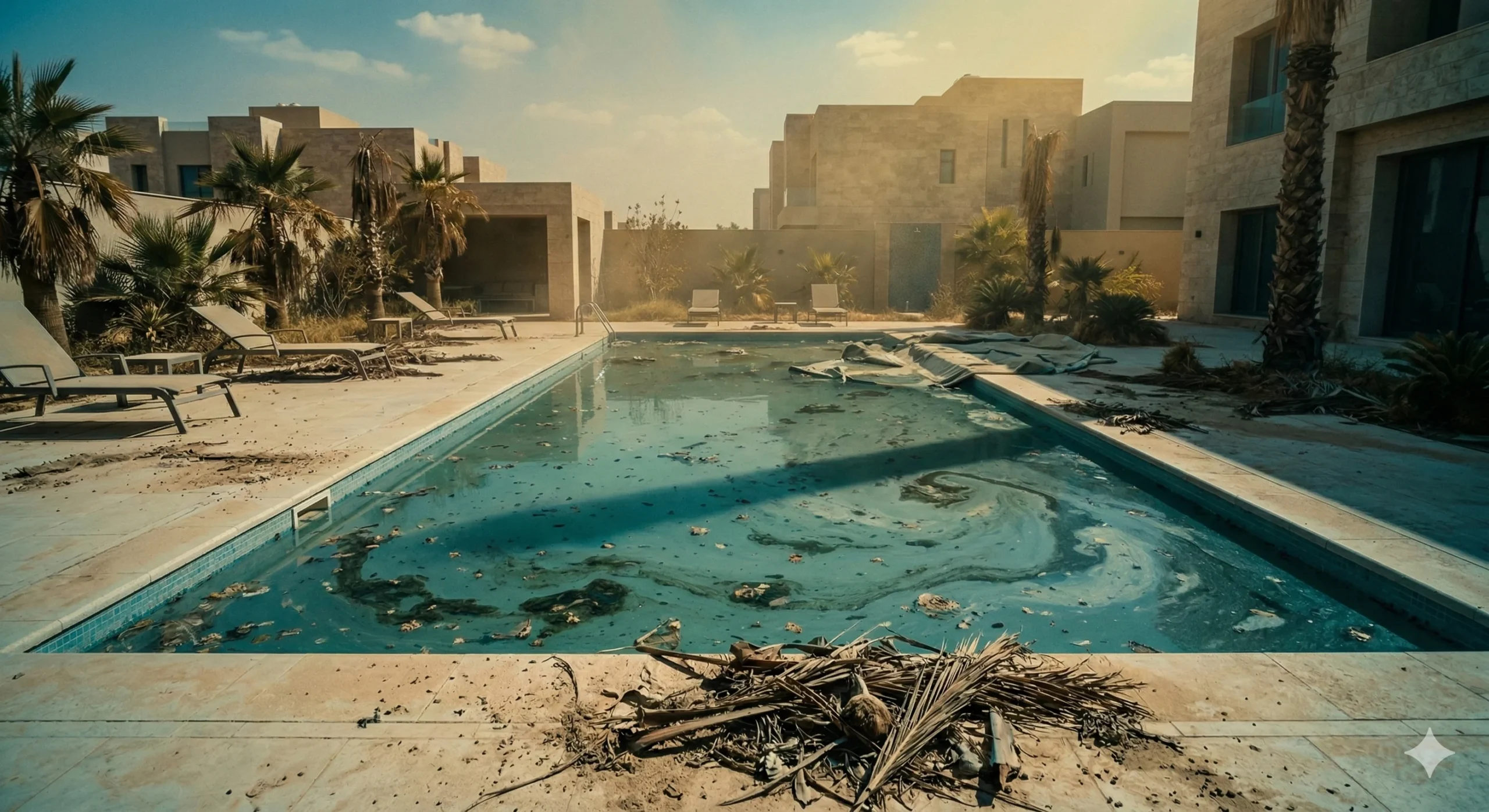 المسبح قبل العاصفة الرملية