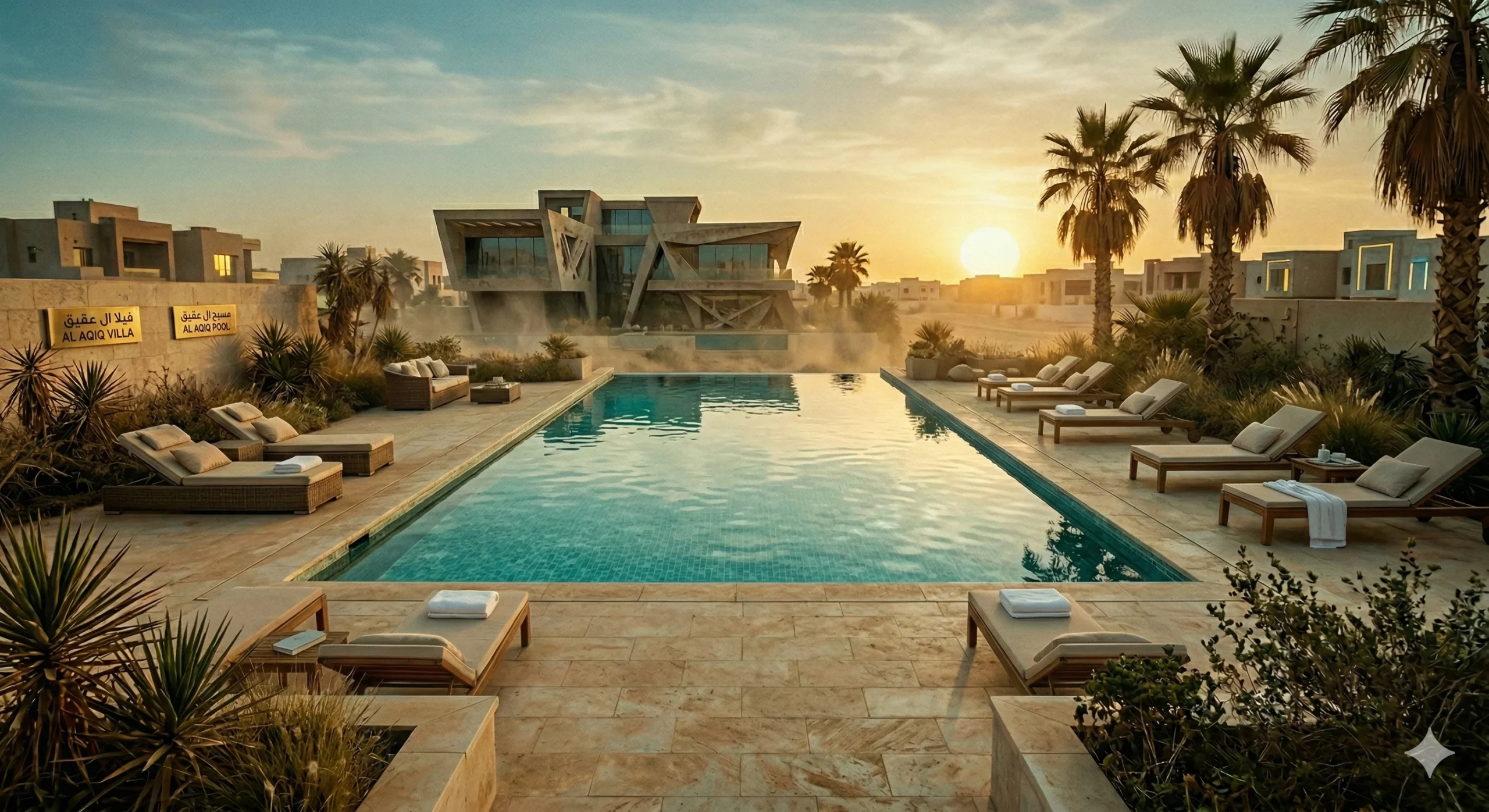 المسبح بعد التنظيف