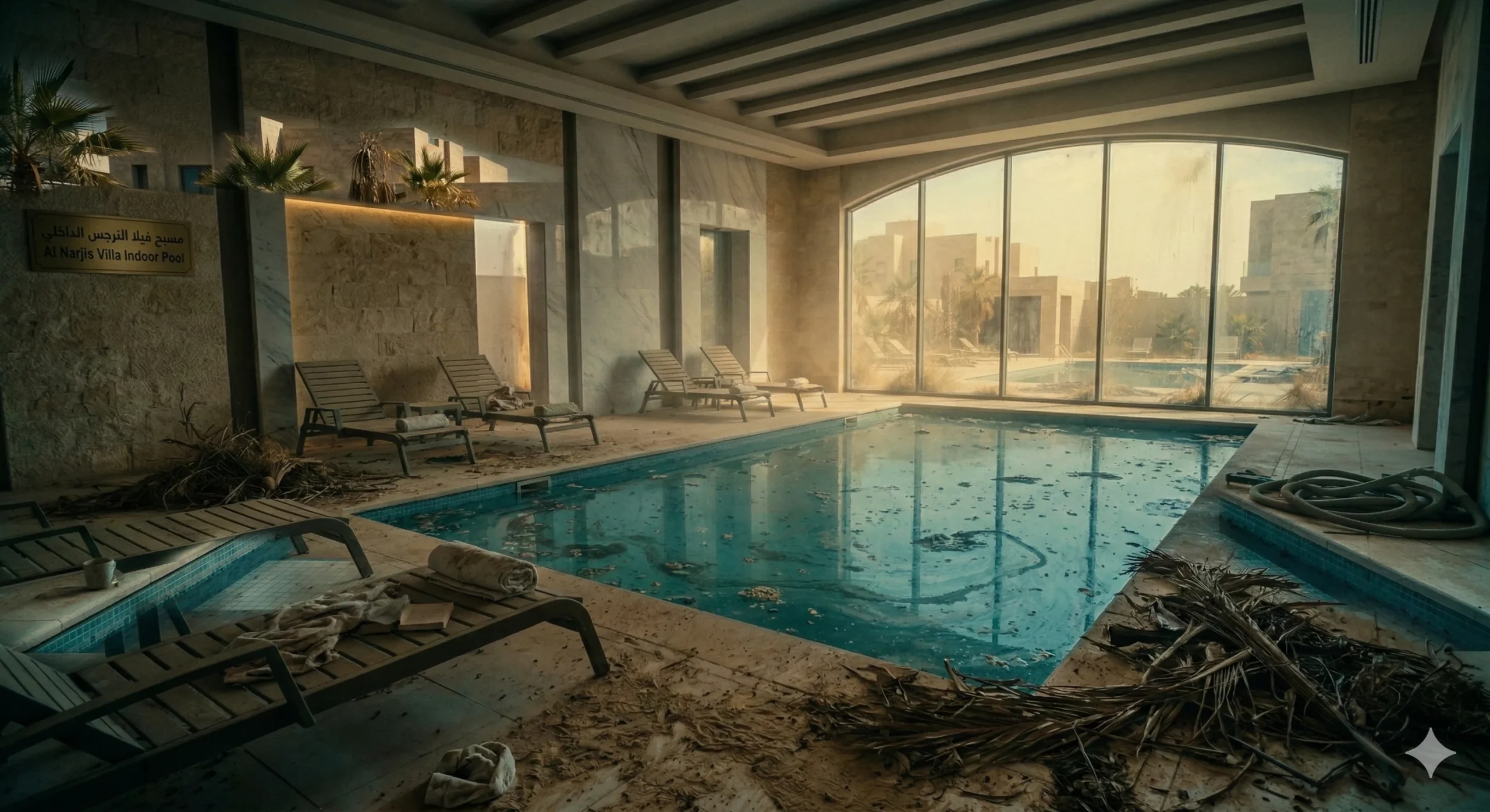 المسبح قبل العاصفة الرملية
