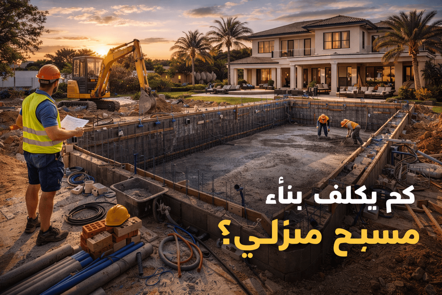 Pool construction cost Riyadh