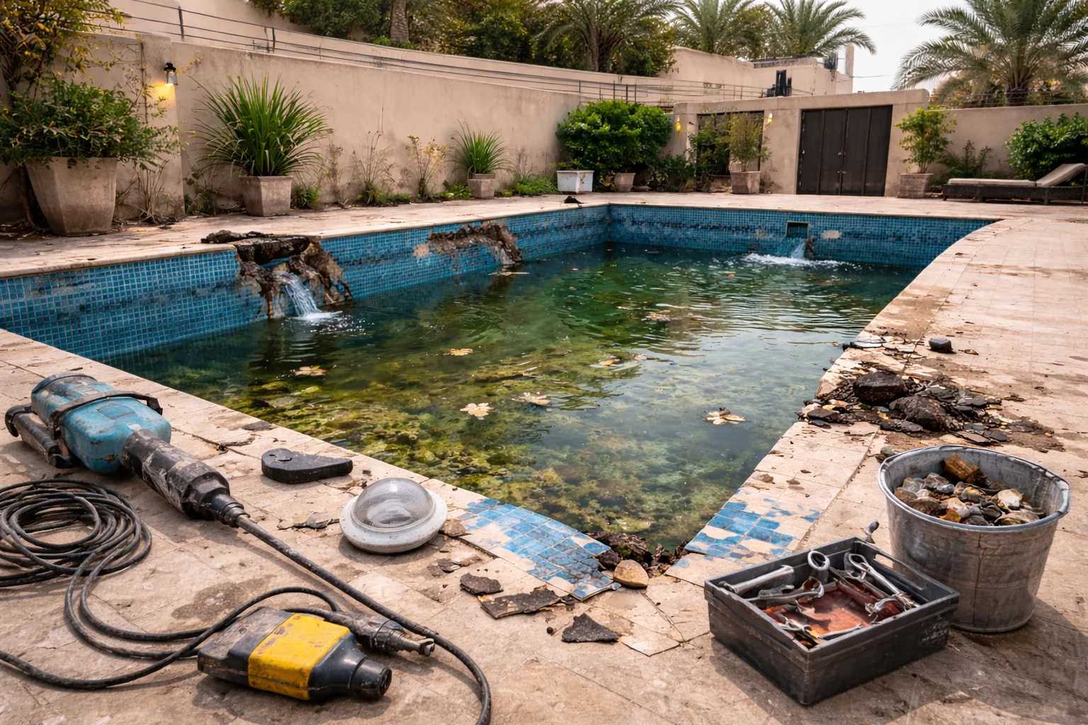 المسبح قبل العاصفة الرملية