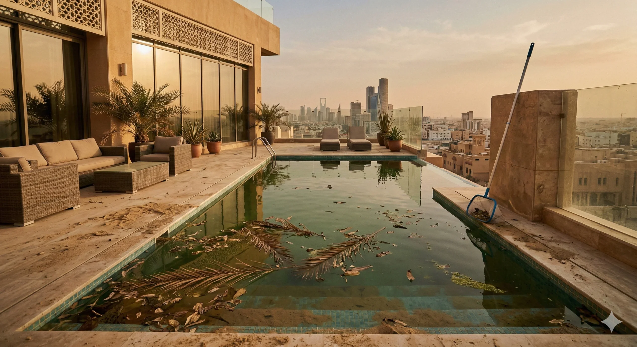 المسبح قبل العاصفة الرملية