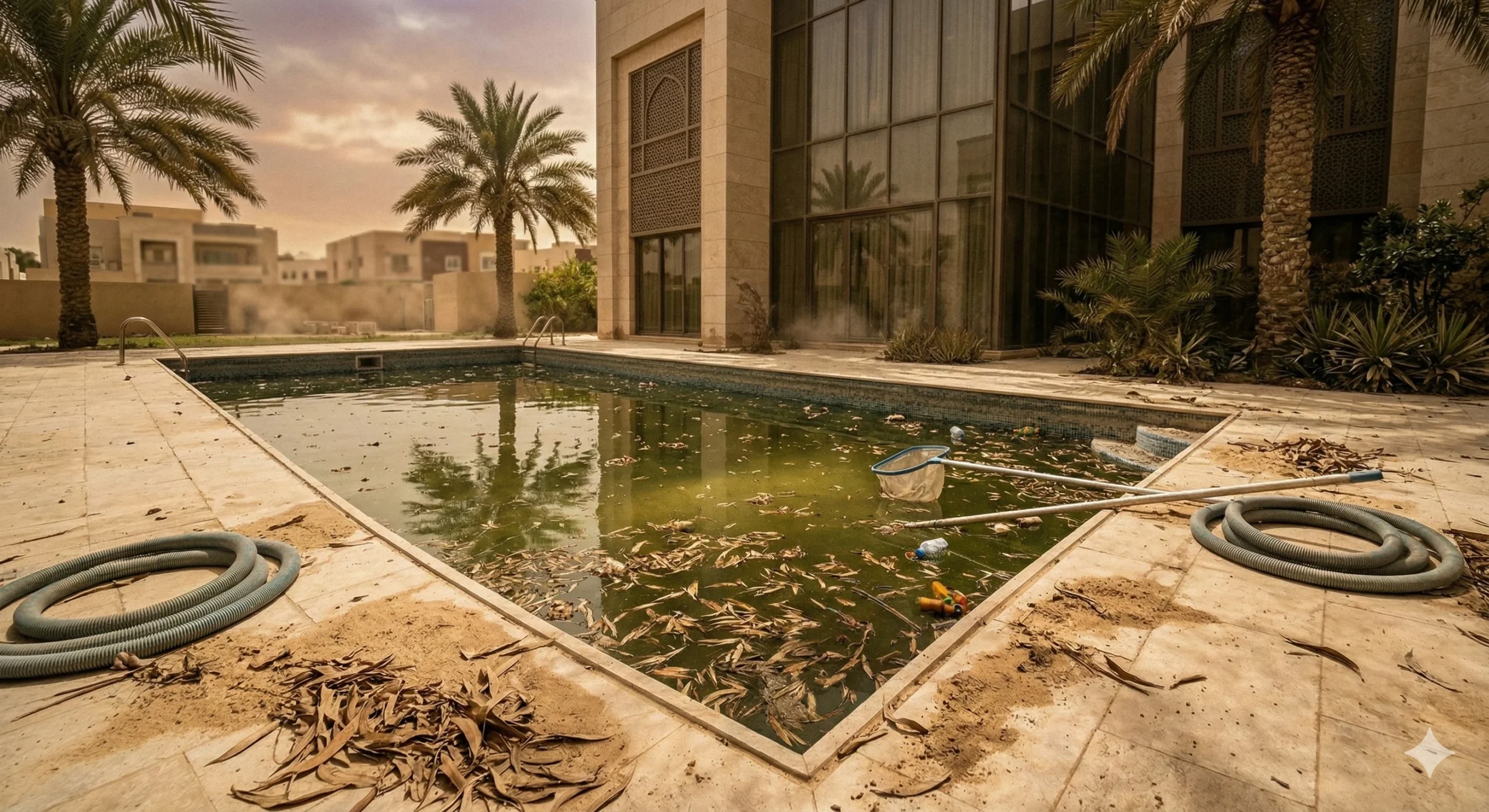 المسبح قبل العاصفة الرملية