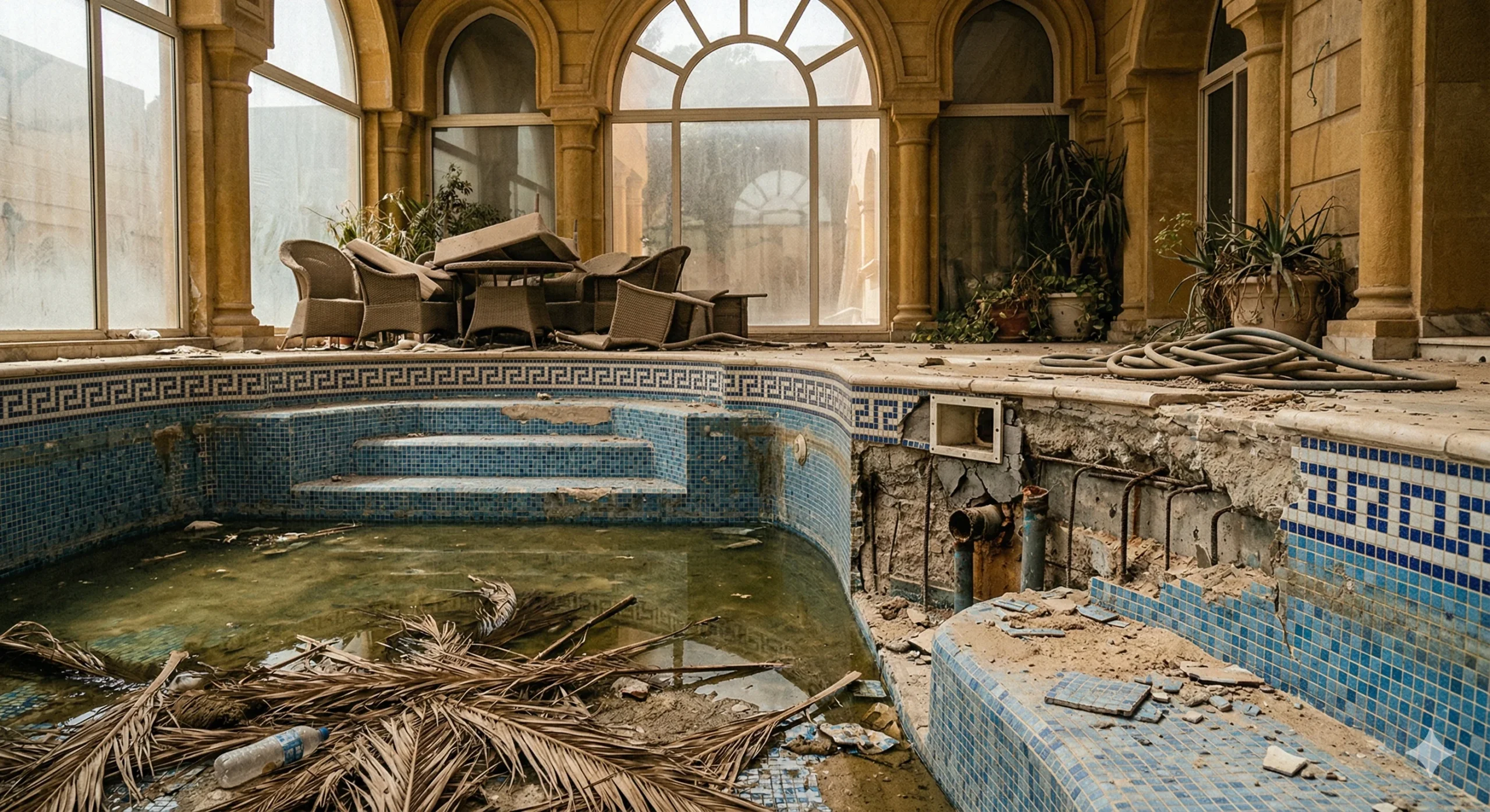 المسبح قبل العاصفة الرملية