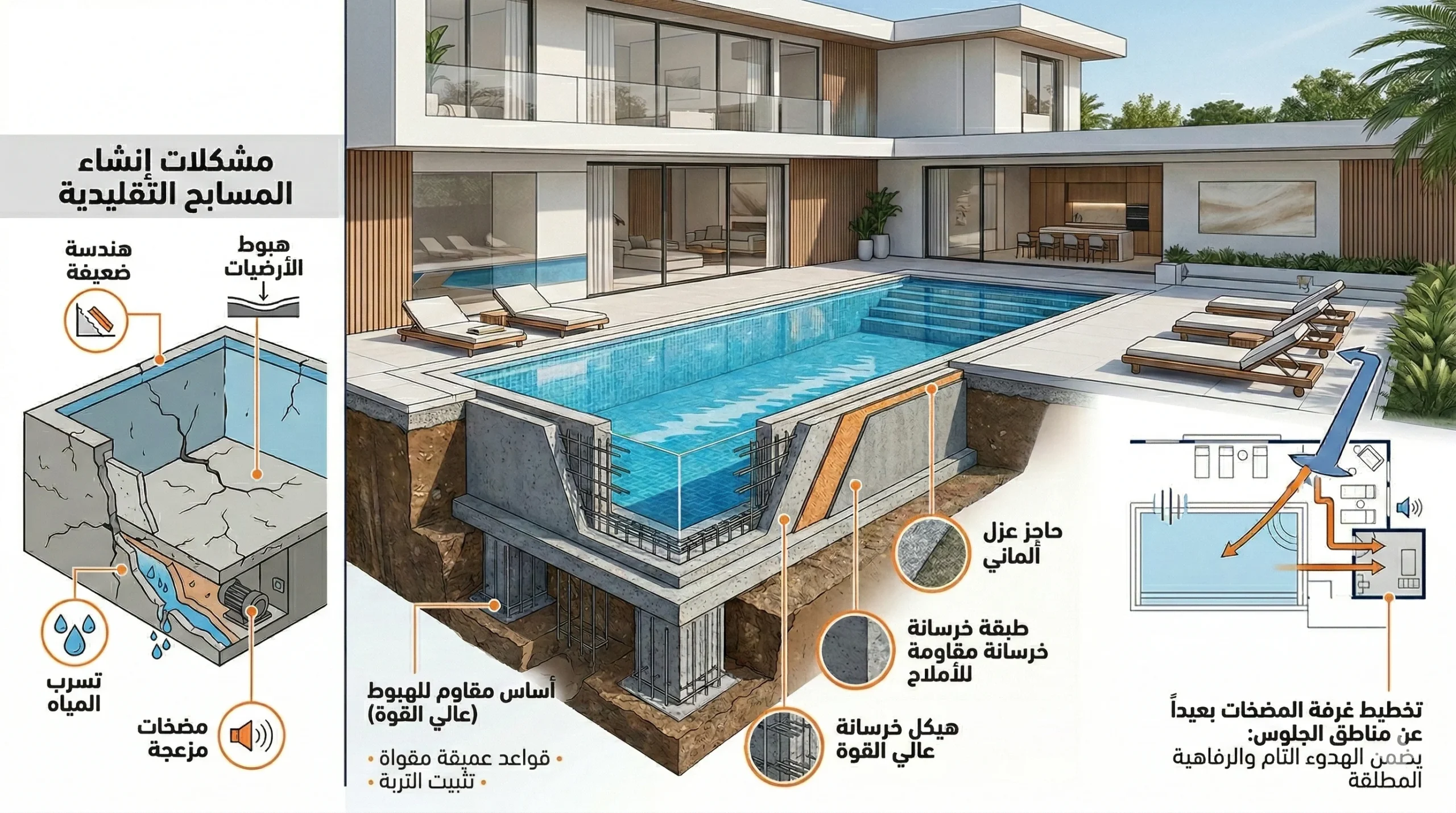 تصميم مسابح بالرياض