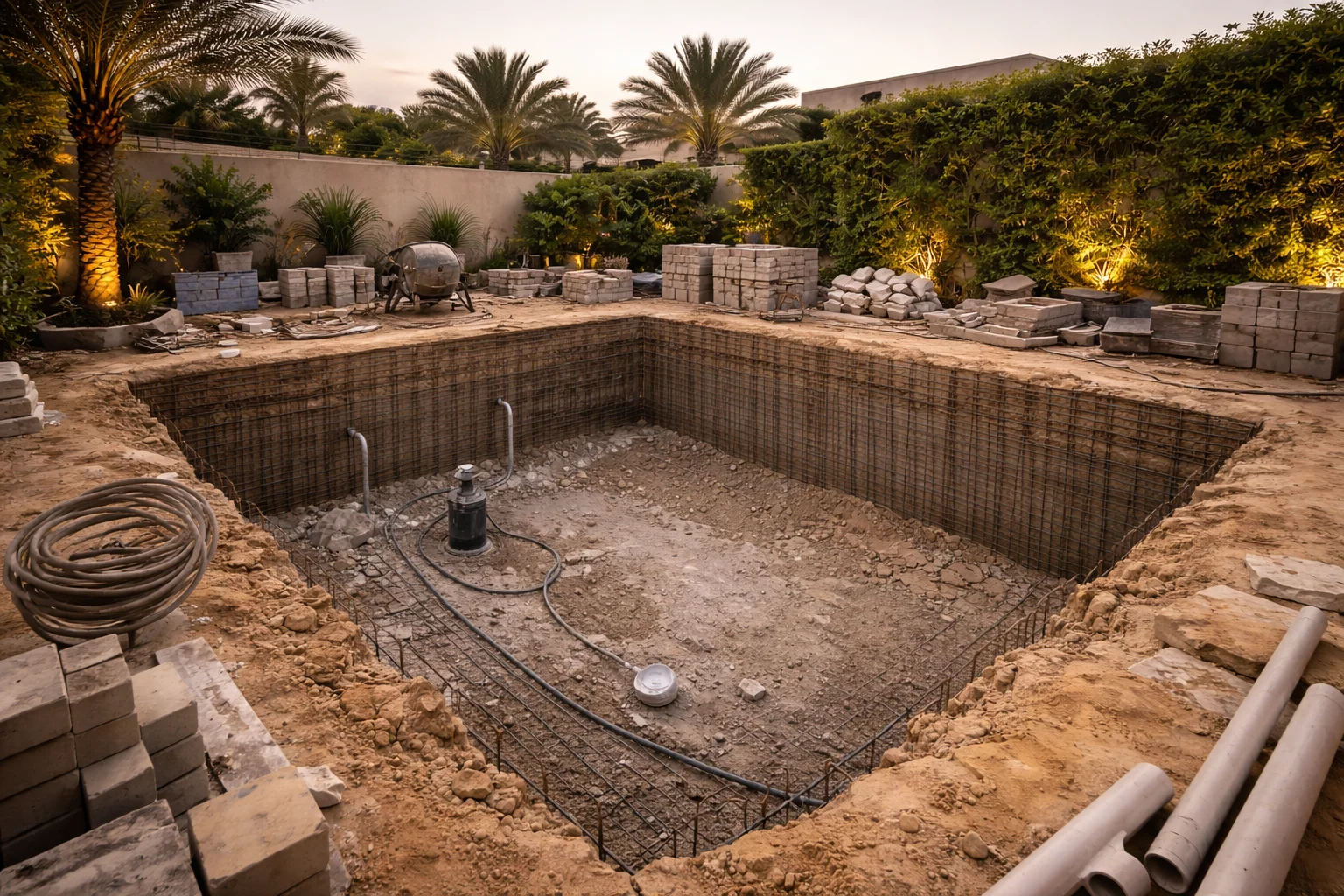 المسبح قبل العاصفة الرملية