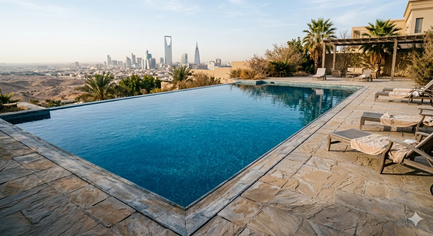 المسبح بعد التنظيف