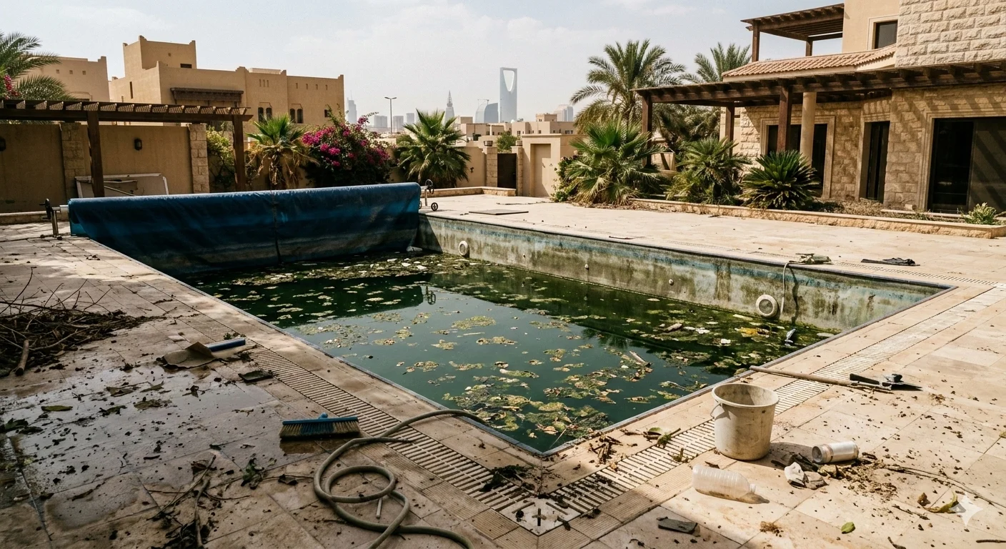 Pool Before Cleaning Al Olaya