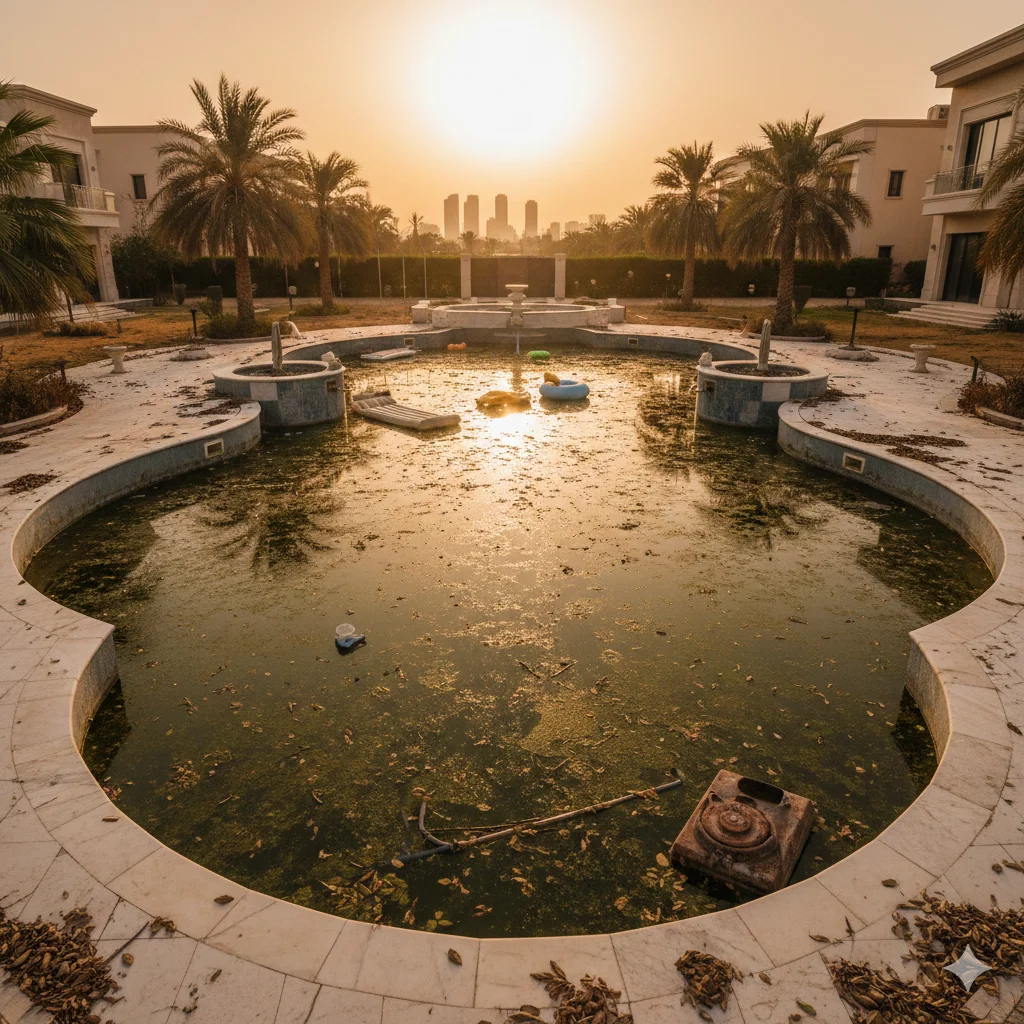 Pool Before Cleaning Al Mansourah