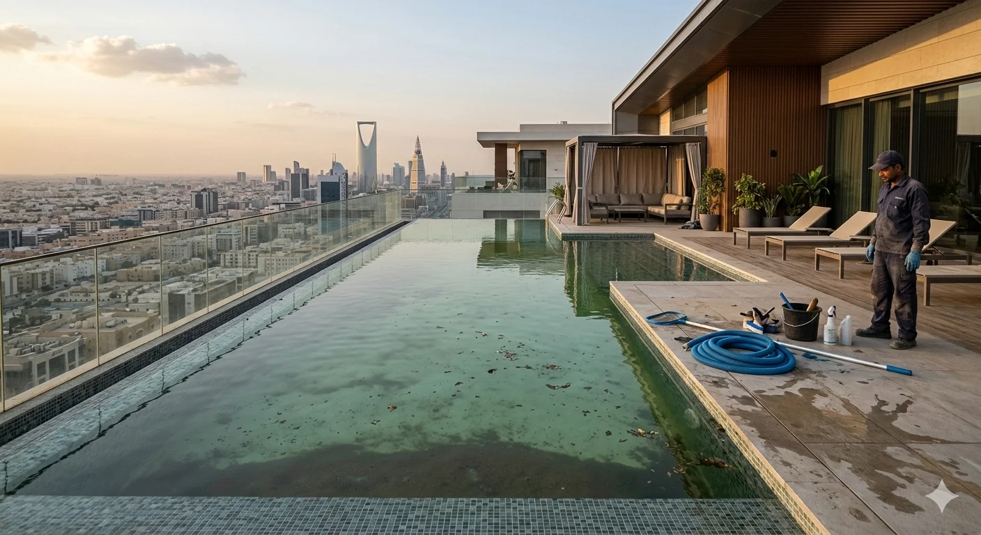 Pool Before Cleaning Al Andalus