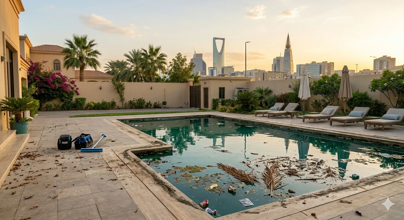 المسبح قبل العاصفة الرملية