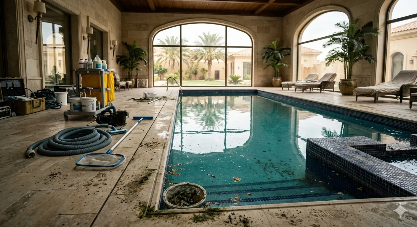 Pool Before Cleaning Umm Al Hamam East