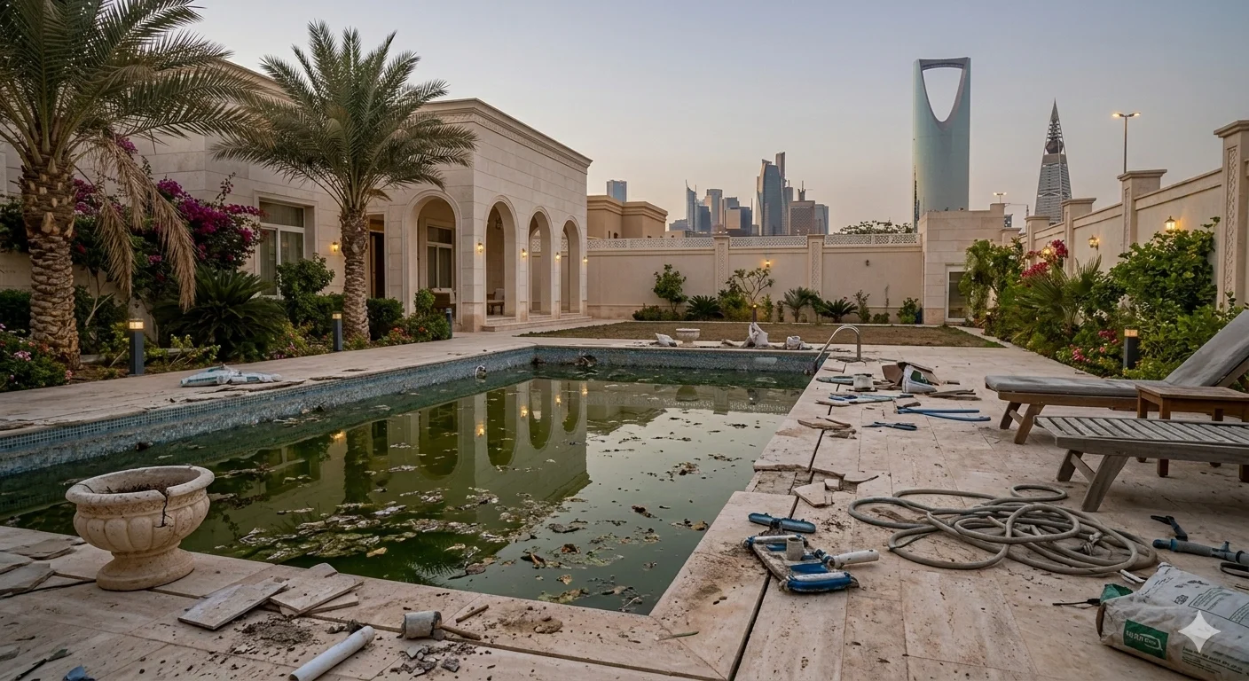 المسبح قبل العاصفة الرملية