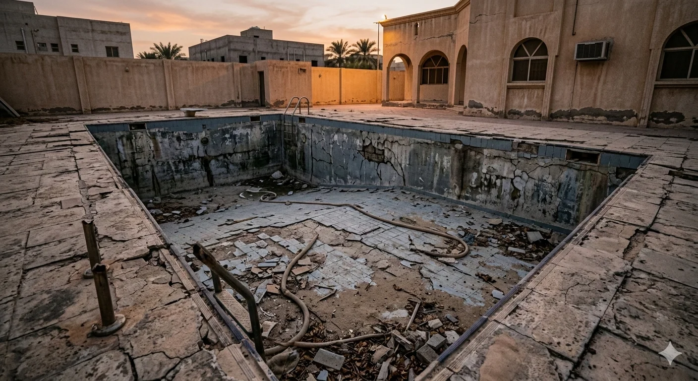 Pool Before Cleaning Al Maather