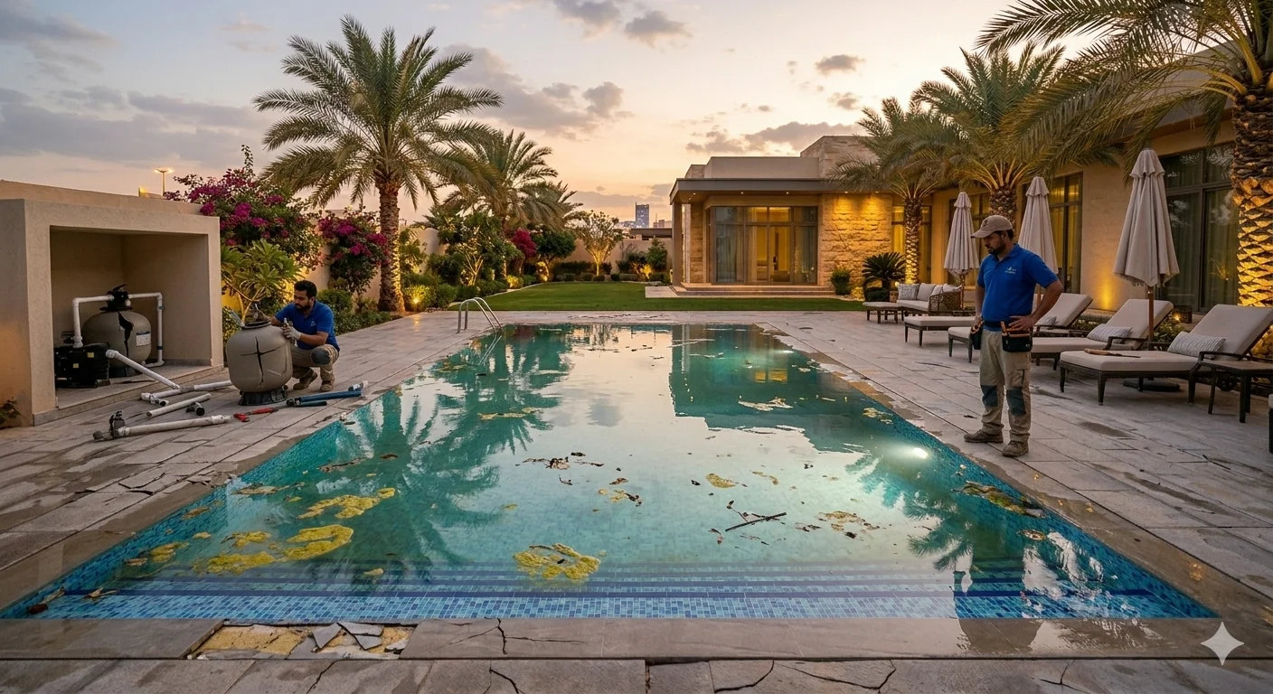 المسبح قبل العاصفة الرملية