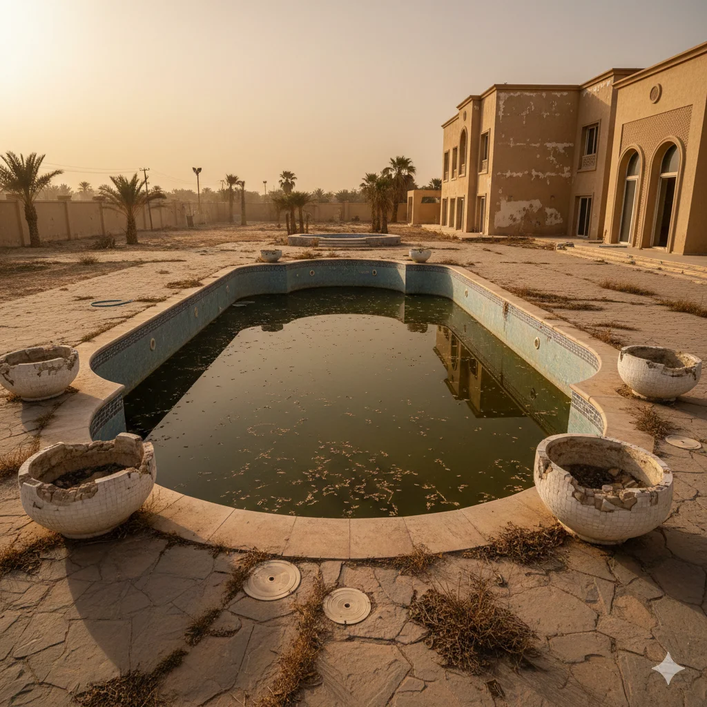 Pool Before Cleaning Al Hazm