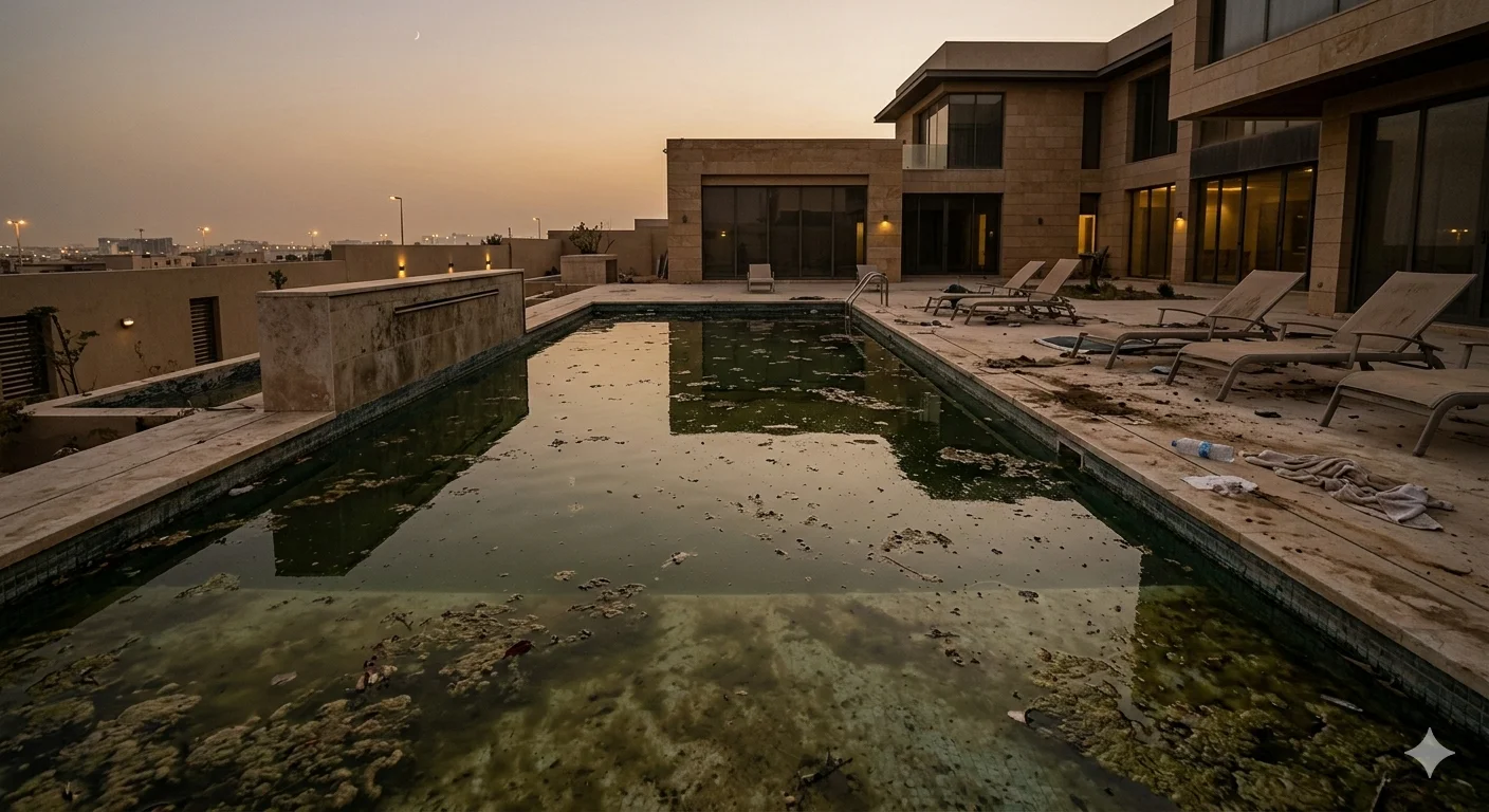 المسبح قبل العاصفة الرملية