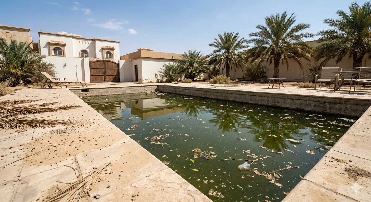 Pool Before Cleaning Al Wurud