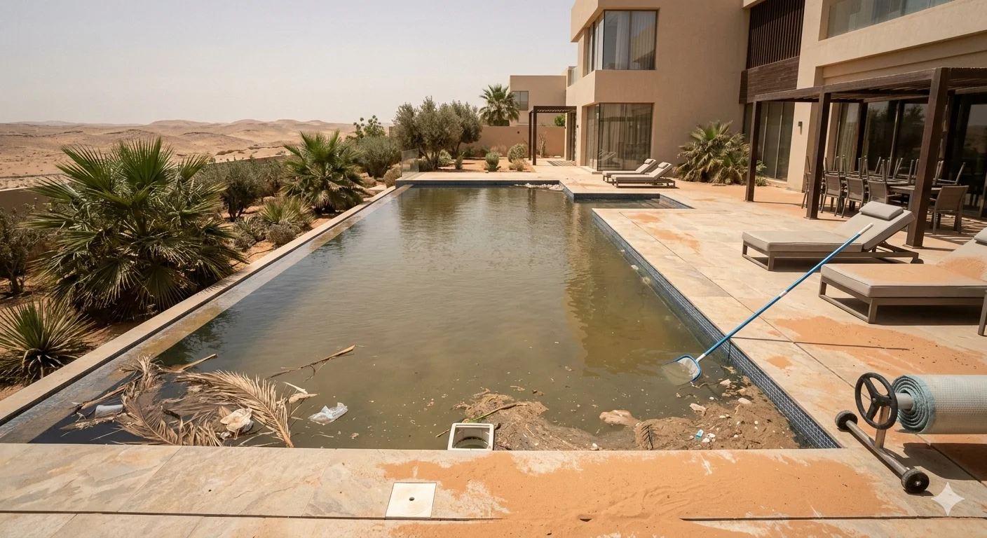 Pool Before Cleaning Al Uraija