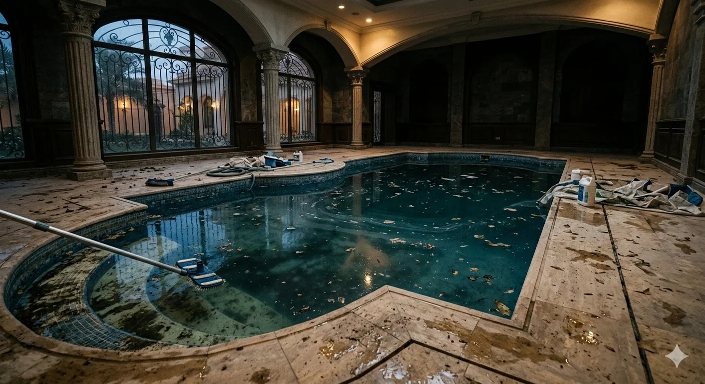 Pool Before Cleaning Al Suwaidi