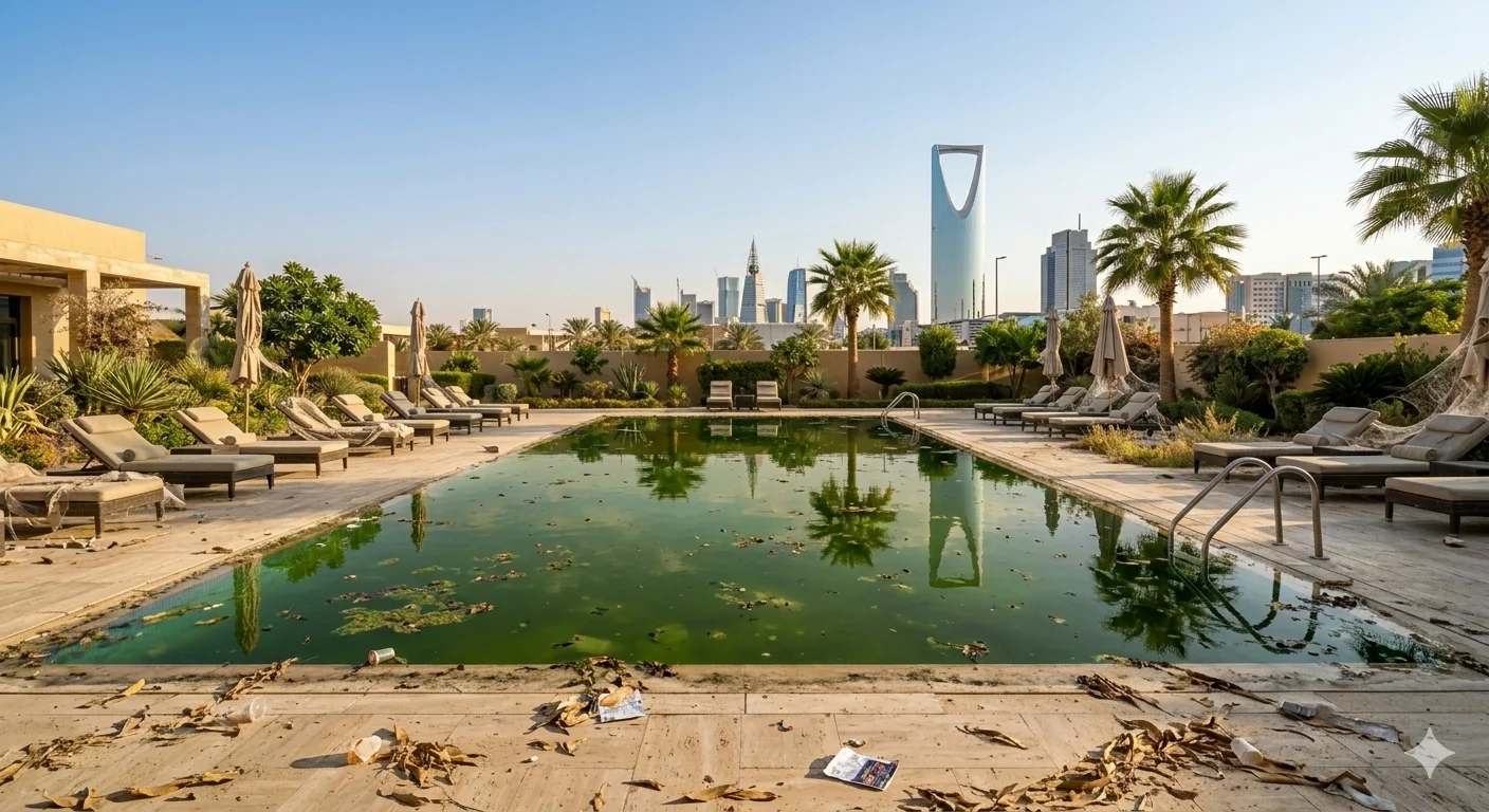 المسبح قبل العاصفة الرملية