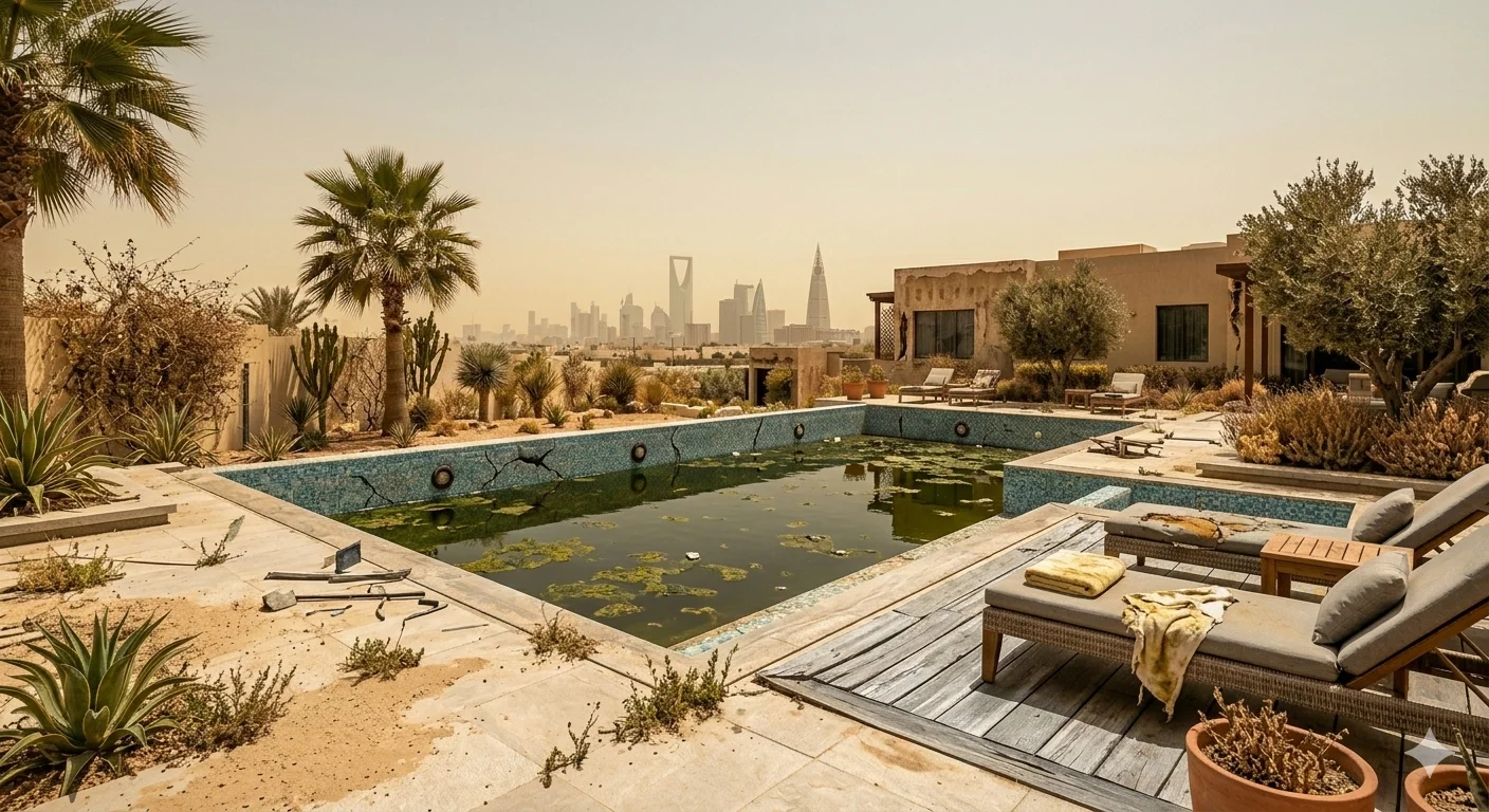 المسبح قبل العاصفة الرملية