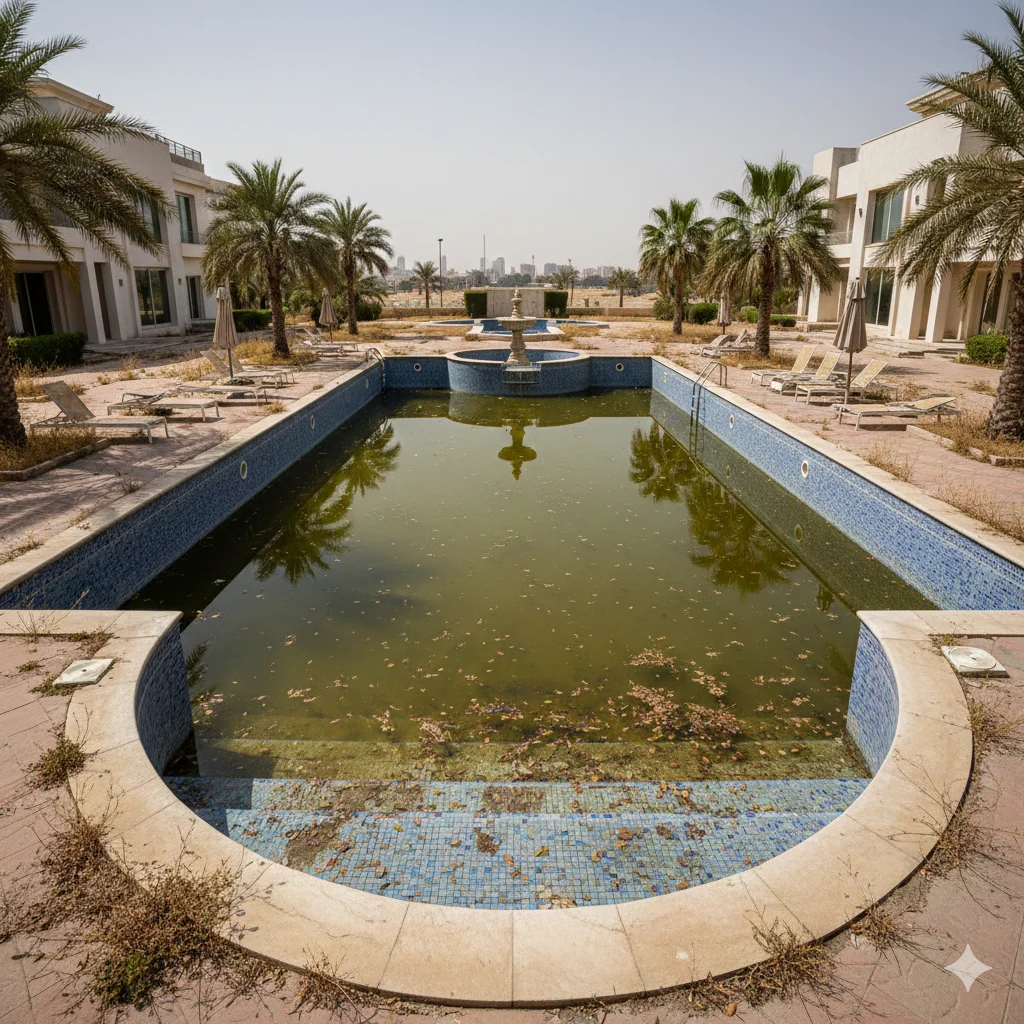 Pool Before Cleaning Industrial Area