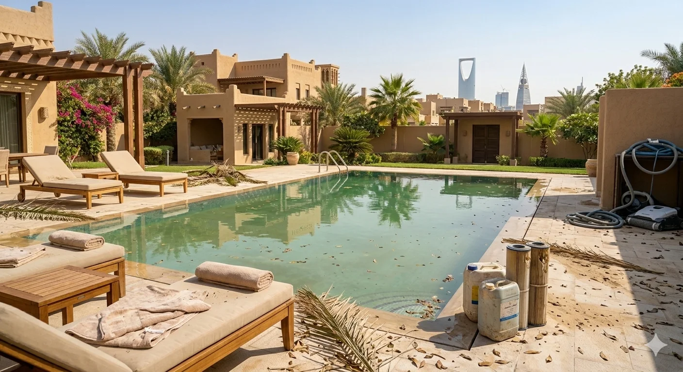 المسبح قبل العاصفة الرملية