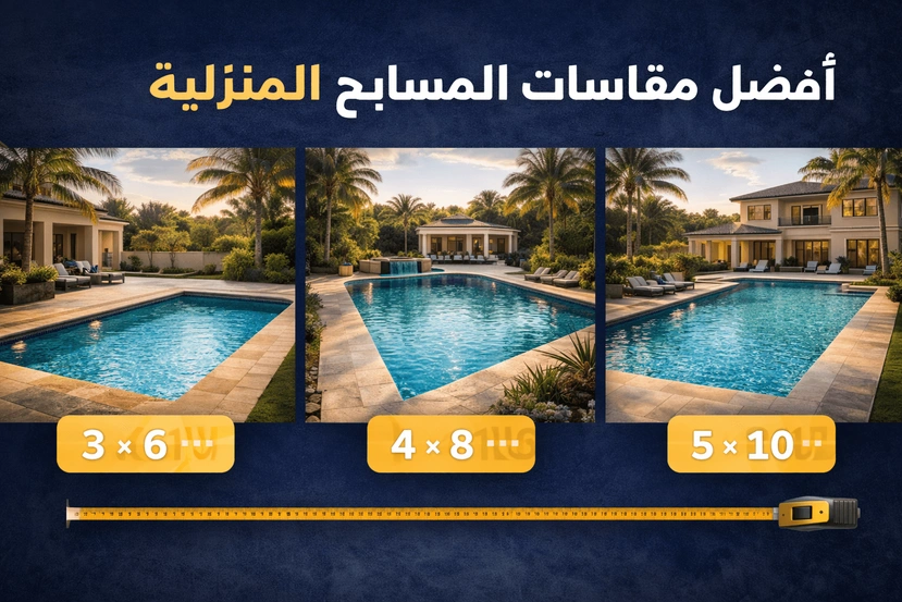 مقاسات المسابح بالرياض